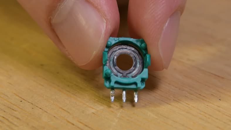 iFixit shows wear on the inside of a potentiometer-based joystick in Joy-Con Drift Isn’t Dead: Inside the Switch 2, YouTube