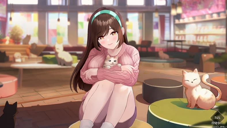 Liu Xinyi surrounded by cats in Love n Life: Lucky Teacher (2024), Reborn Entertainment