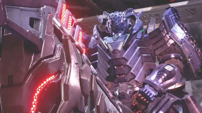 Yaiba (Daiki Hamano) rides onto the battlefield in Daemon X Machina: Titanic Scion (2025), Marvelous