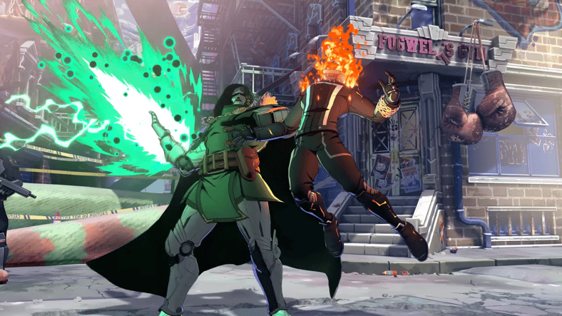 Dr. Doom (TBA) grabs Ghost Rider (TBA) in Marvel Tōkon: Fighting Souls (2026) Sony Interactive Entertainment, Marvel