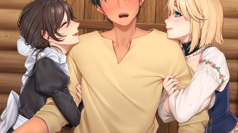 Farna (Ayukawa Miina) and Eleanor (Kashiwagi Aika) fight over their man in My Slow Life with the Princess Knight and Her Devoted Handmaiden (2023), Shiravune