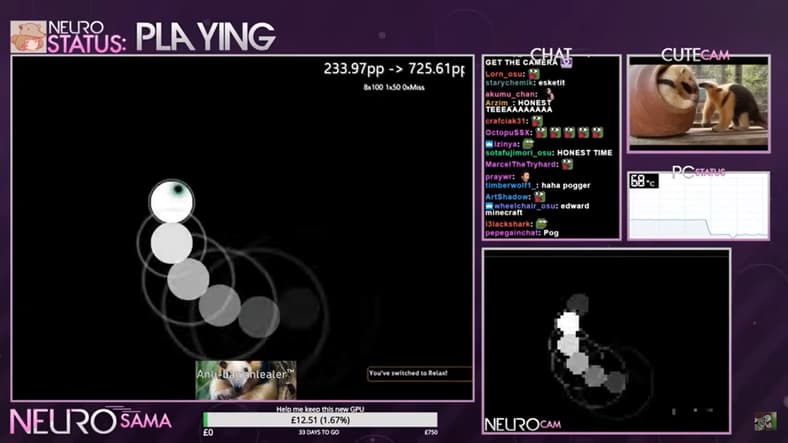 AI VTuber Neurosama Beats Twitch’s Longest Hype Train Record