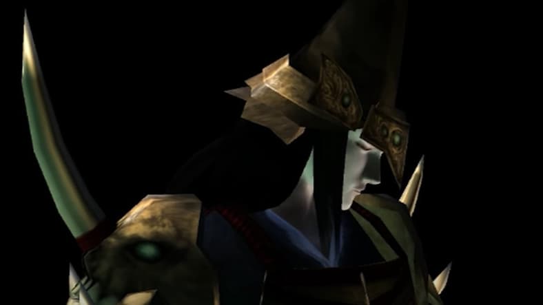Raiko Minamoto receiving instructions in the introductory video of Otogi: Myth of Demons, 2002, FromSoft, Xbox