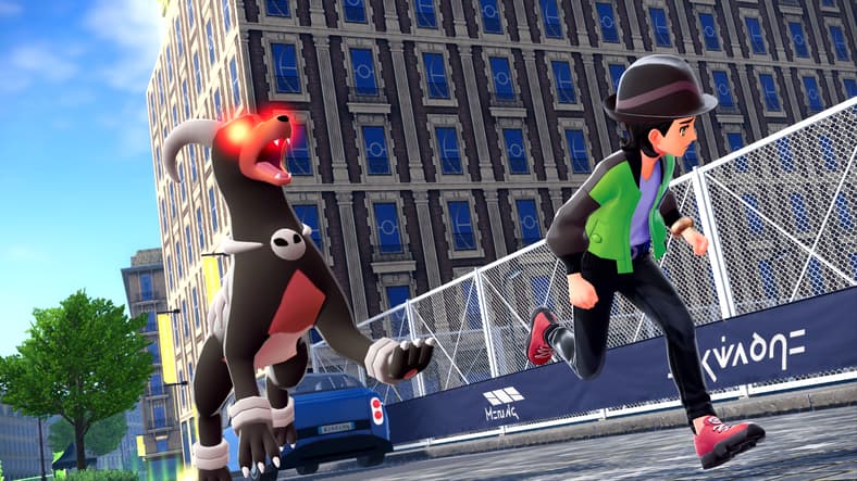 An Alpha Houndoom chases down a player in Pokémon Legends: Z-A (2025), Nintendo