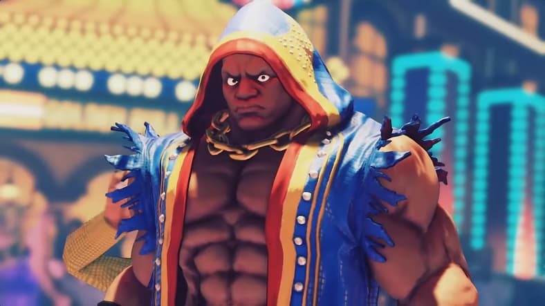 Balrog (Satoshi Tsuruoka) catches the camera-man's eye in Street Fighter (2016), Capcom