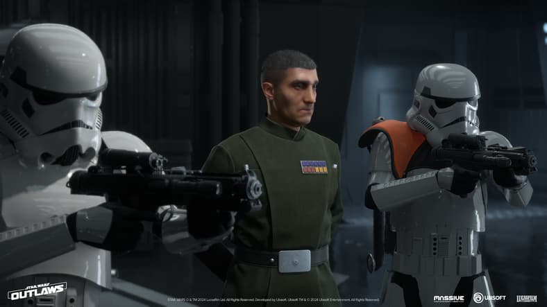 Thorden (Lewis MacLeod) is deeply unimpressed in Star Wars Outlaws (2024), Ubisoft
