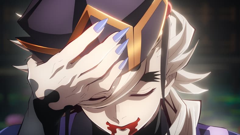 Doma (Mamoru Miyano/Stephen Fu) takes pride in playing with his food/opponents in Demon Slayer: Kimetsu no Yaiba - The Movie: Infinity Castle. Image courtesy of ©Koyoharu Gotoge / SHUEISHA, Aniplex, ufotable.