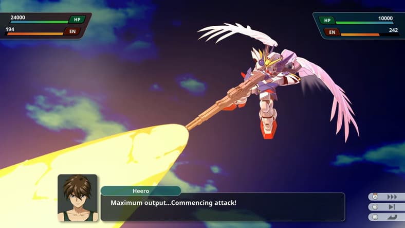 Heero Yuy (Hikaru Midorikawa) unleashes the full might of the Wing Gundam Zero Custom in Super Robot Wars Y (2025), Bandai Namco Forge Digitals