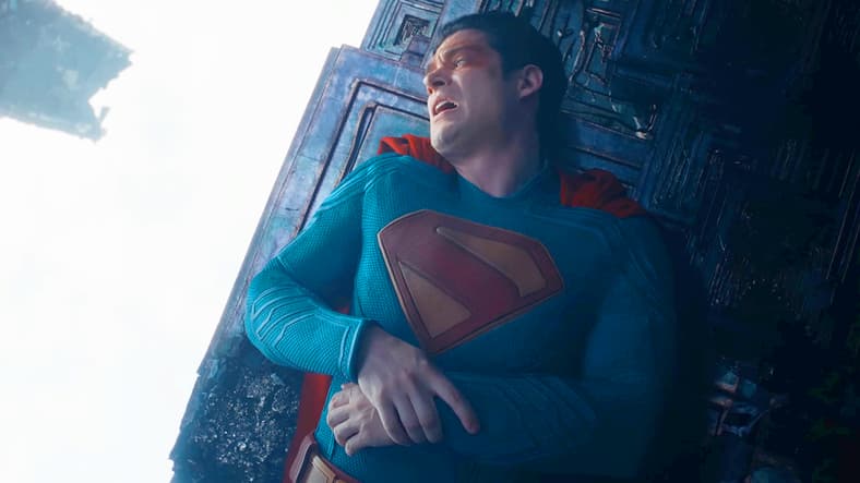 The Man of Steel (David Corenswet) takes a breather in Superman (2025), DC Studios