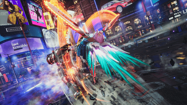 Alisa Bosconovitch (Yuki Matsuoka) almost bisects JACK-8 in Tekken 8 (2024), Bandai Namco Entertainment