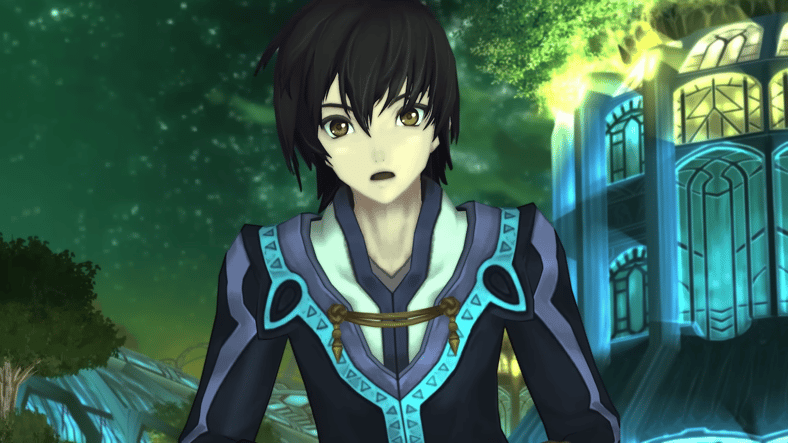 Jude Mathis (Tsubasa Yonaga) aghast to see a woman walking on water in Tales of Xillia Remastered (2025), Bandai Namco Entertainment