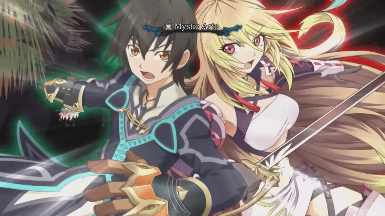 Jude (Tsubasa Yonaga) and Milla (Miyuki Sawashiro) team up for a Mystic Arte in Tales of Xillia Remastered (2025), Bandai Namco Entertainment