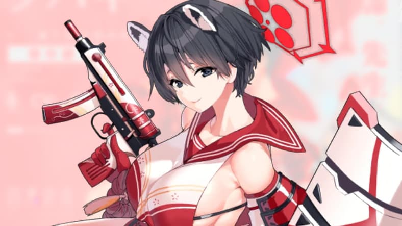 Tsubaki (Son Jeongmin) wakes briefly from a nap to lock and load in Blue Archive (2021), Nexon Games