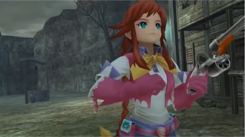 Rebecca reloading her firearm in Wild Arms 5 (2007), Media. Vision