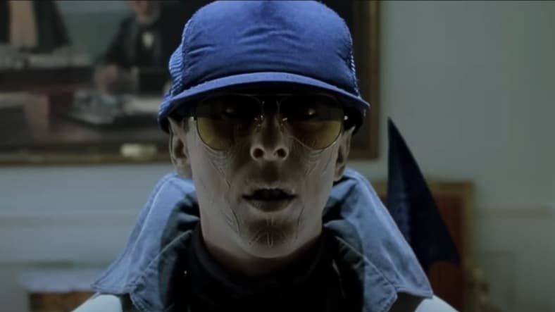 Nightcrawler/Kurt Wagner (Alan Cumming) infiltrating the White House in X2, 2003, 20th Century Fox