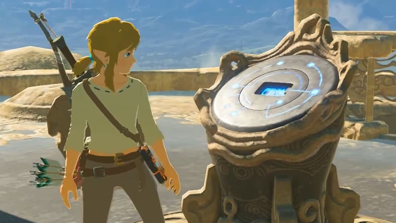 Link (Kengo Takanashi) finds a new method of transportation in The Legend of Zelda: Breath of the Wild (2017), Nintendo