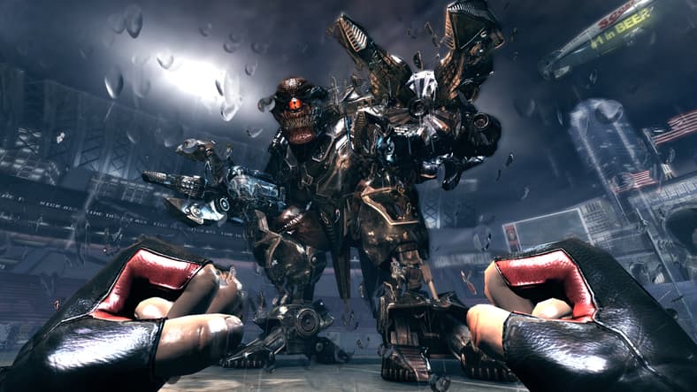 Duke Nukem (Jon St. John) ready to take on the Cycloid Emperor in Duke Nukem Forever (2011), 2K