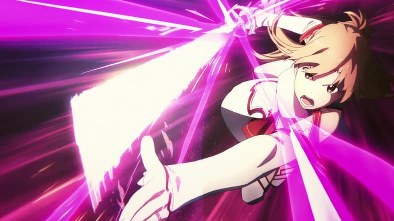 Asuna (Tomatsu Haruka) prepares to rain down hell on An Incarnation of the Radius in Sword Art Online The Movie -Ordinal Scale- (2017), A-1 Pictures