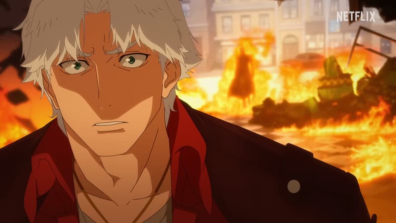 Dante (Johnny Young Bosch) hears a haunt voice from his past in Devil May Cry (2025), Netflix