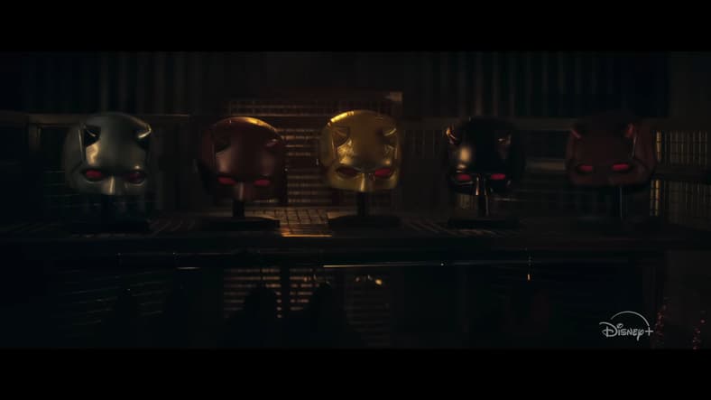 The many faces of Daredevil as they appear in Daredevil: Born Again (2025), Marvel Entertainment