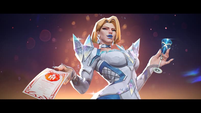 Emma Frost (Laura Post) extends an invitation to the Hellfire Gala in Marvel Rivals (2024), NetEase Games
