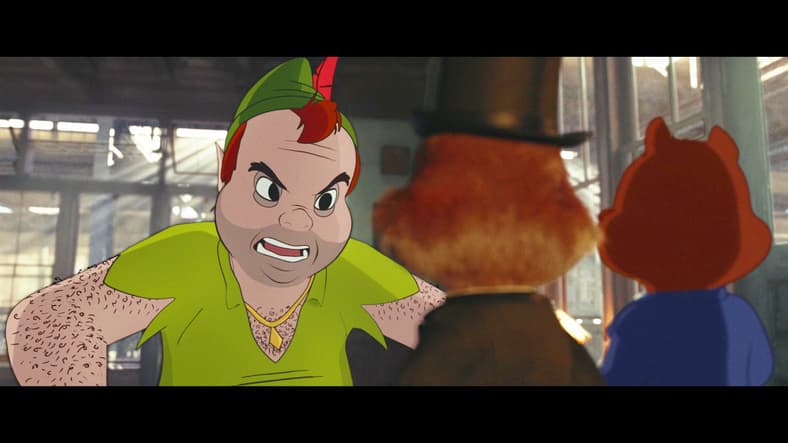 Peter Pan (Will Arnett) explains the reality of post-Hollywood life in Chip N' Dale: Rescue Rangers (2022), Disney