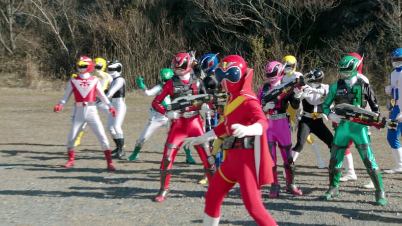 A franchise-wide collection of Rangers assemble in Kamen Rider × Super Sentai: Super Hero Taisen (2012), Toei Co. Ltd.