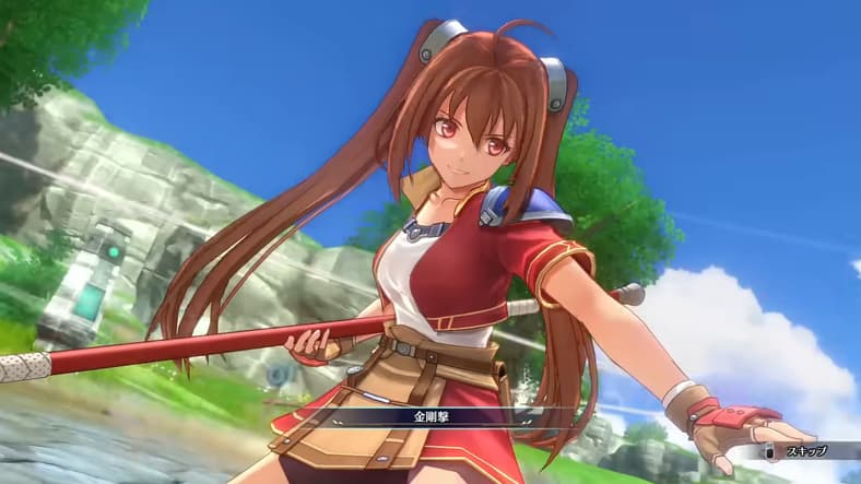 Estelle (Tomoyo Takayanagi) readies her next attack in Trails in the Sky 1st Chapter (2025), Nihon Falcom