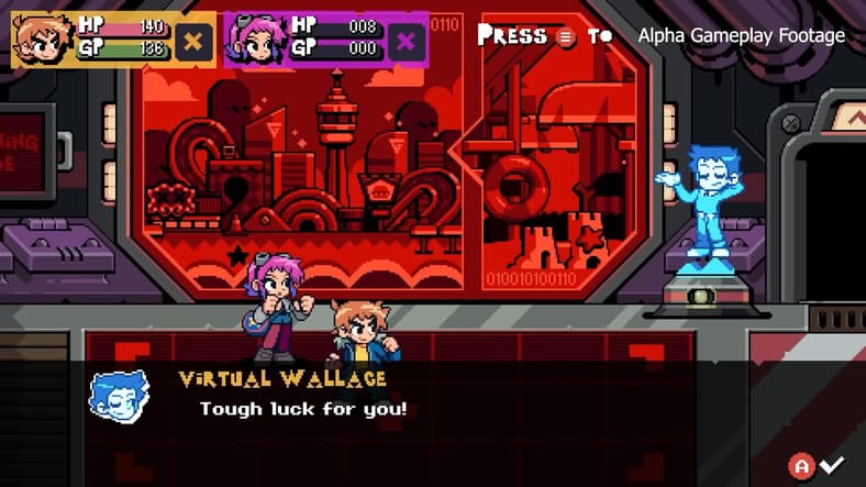 Wallace Wells has little virtual sympathy for Scott and Ramona in Scott Pilgrim EX (2026), Tribute Games