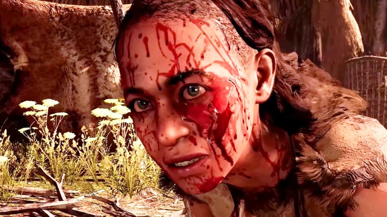 Sayla (Cara Ricketts) gives into her rage in Far Cry Primal (2016), Ubisoft