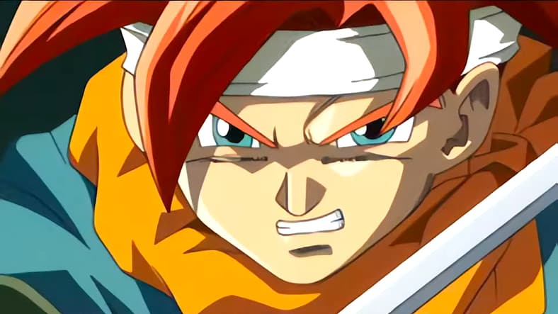 Crono is determined to fight his way through Zenan Bridge in Chrono Trigger (1995), SquareSoft