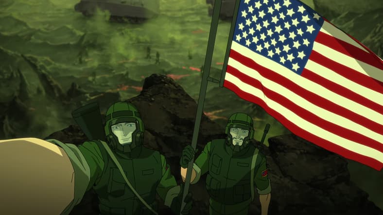 America invades Hell in Devil May Cry Season 1 Episode 8 "A River of Blood and Fire" (2025), Netflix