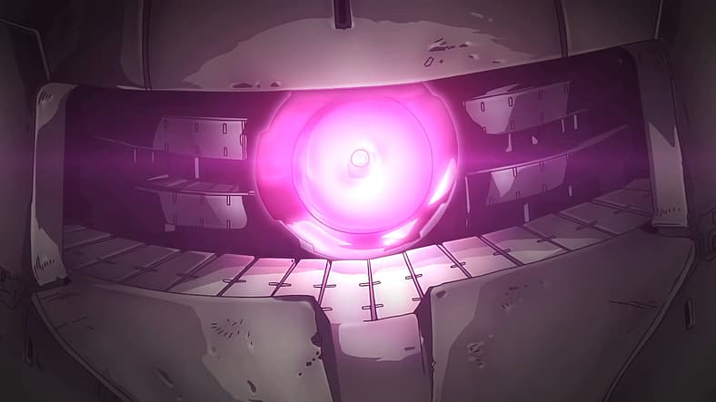 Zeon Zaku begins sortie in Mobile Suit Gundam: Cucuruz Doan's Island (2022), Bandai Namco Filmworks