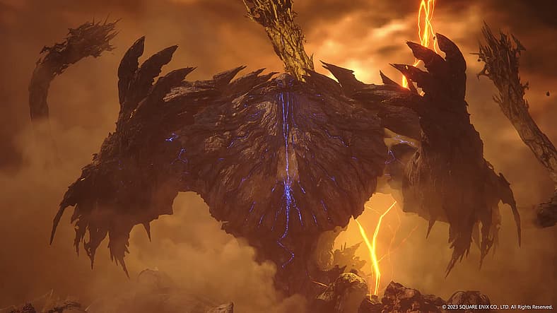 Eikon Titan swells with power and becomes Titan Lost in Final Fantasy XVI (2023), Square Enix
