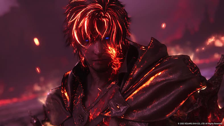 Clive Rosfield (Yuma Uchida) channels the Eikon Ifrit in Final Fantasy XVI (2023), Square Enix
