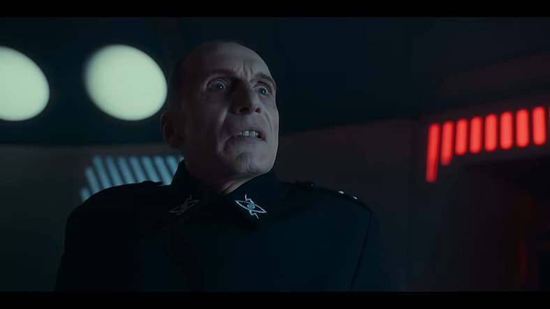 Davros (Julian Bleach) attempts to name his new machine in Doctor Who "Destination: Skaro" (2023)
