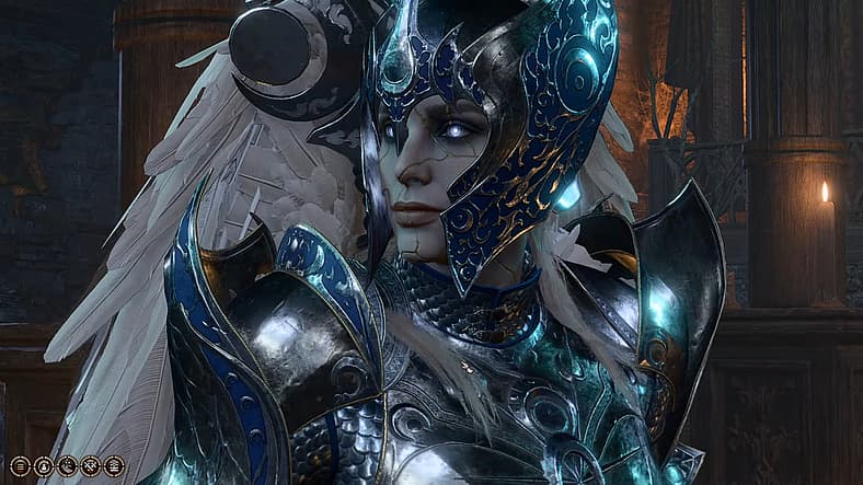 Dame Aylin (Helen Keeley) is met by a surprise in Baldur's Gate 3 (2023), Larian Studios