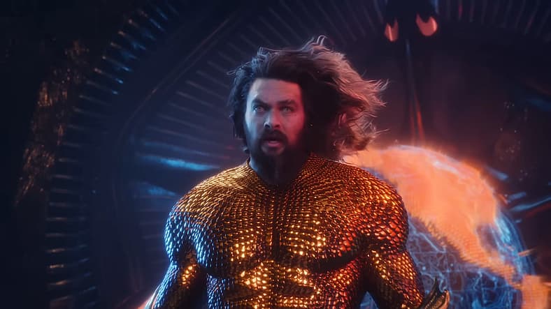 Arthur faces down Black Manta's invasion of Atlantis in Aquaman and the Lost Kingdom (2023), Warner