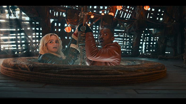 Ruby and The Doctor find themselves in a goblin airship in Doctor Who Series 14 Episode 0 "The