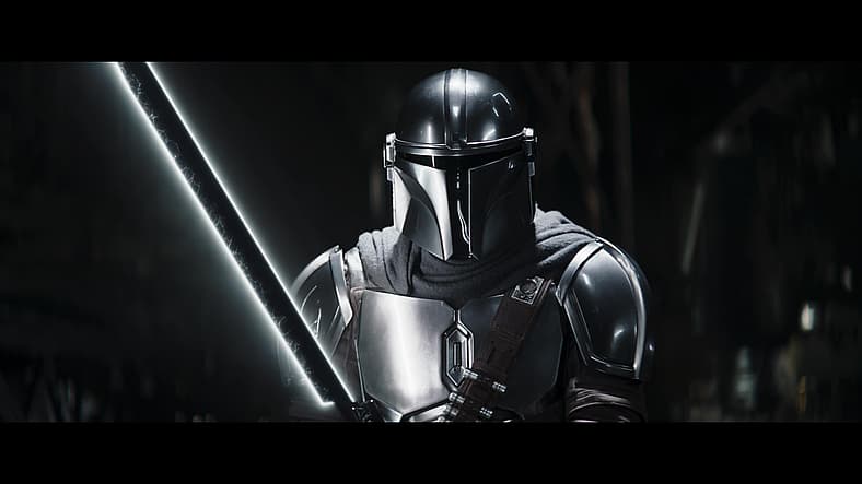 Din Djarin struggles to wield the Darksaber in The Book of Boba Fett Season 1 Episode 5 "Return of