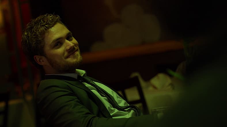 Danny Rand shares a meal with Luke Cage in The Defenders Season 1 Episode 4 "Royal Dragon" (2017)