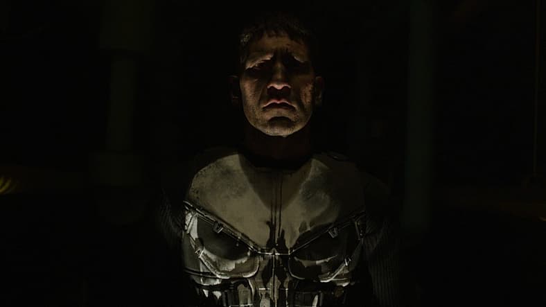 Jon Bernthal as The Punisher prepares to take down Anvil agents in The Punisher Season 1 Episode