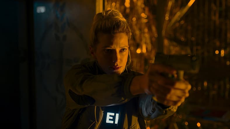 Andrea Mohylova as Em Trochinowska in Restore Point. Image property of XYZ Films.