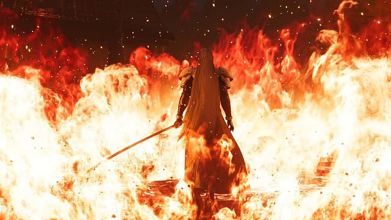 Sephiroth lays waste to Nibelheim in Final Fantasy VII Rebirth (2024), Square Enix