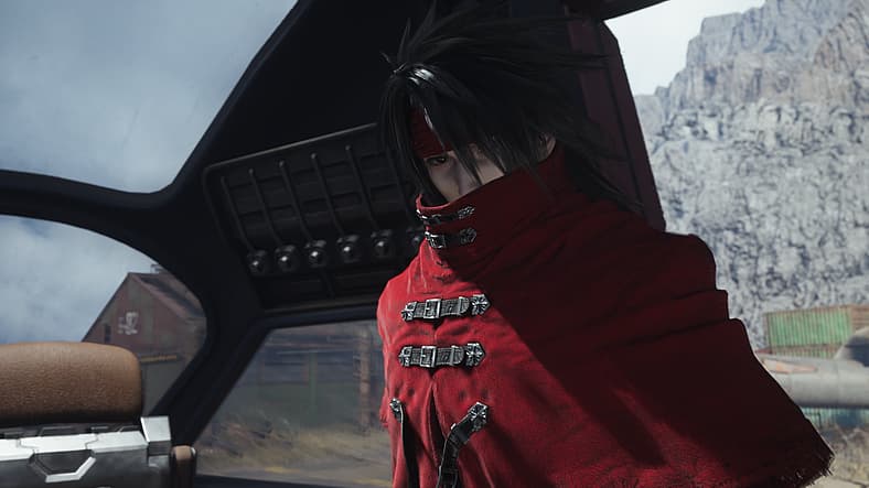 Vincent Valentine (Shôgo Suzuki) boards the Highwind in Final Fantasy VII Rebirth (2023), Square