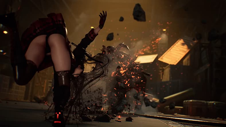 Eve (TBA) dodges a Naytiba's attack in Stellar Blade (2024), Shift Up