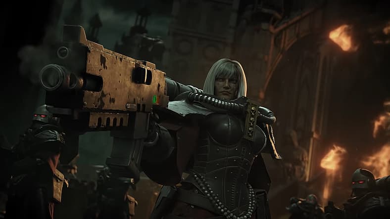 Alicia Dominica leads the Sisters of the Night into battle in Warhammer 40,000: Cinematic Trailer