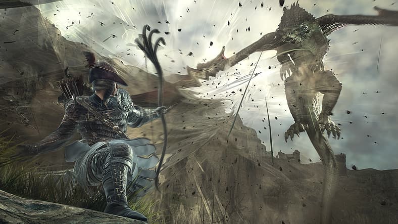 The Arisen unleashes their bow in Dragon's Dogma (2024), Capcom