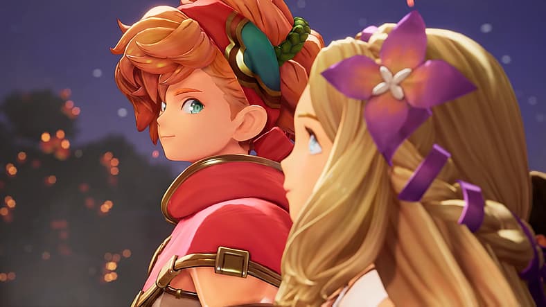 Val takes in the sights with Hinna in Visions of Mana (2024), Square Enix