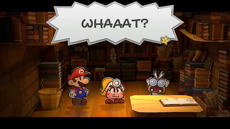 Professor Frankly loses his mind in Paper Mario: The Thousand-Year Door (2024), Nintendo